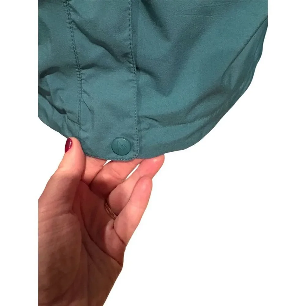 Marmot Women's Greenish Blue Lined Jacket Medium Hooded Casual Fall - Picture 5 of 16